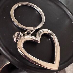 Silver Heart Keychain